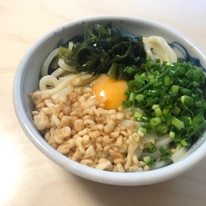 温泉卵の冷やしうどん